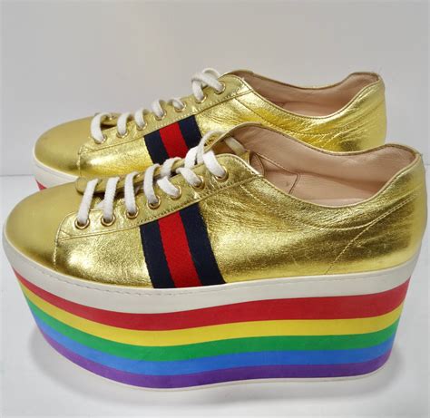 gucci peggy platform sneakers|gucci bedazzled sneakers.